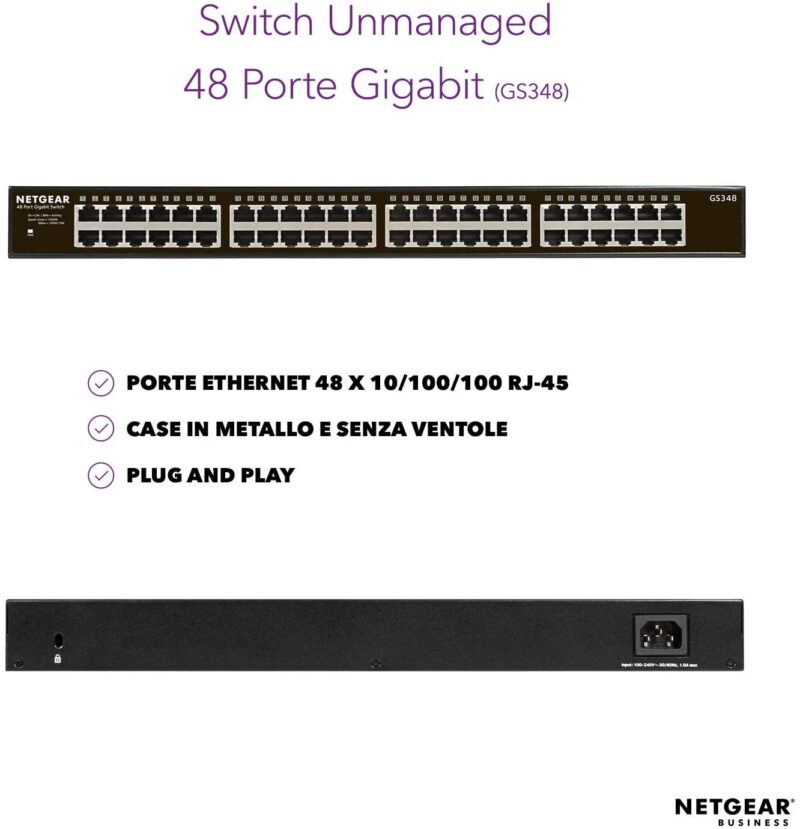 NETGEAR GS348 Switch Unmanaged